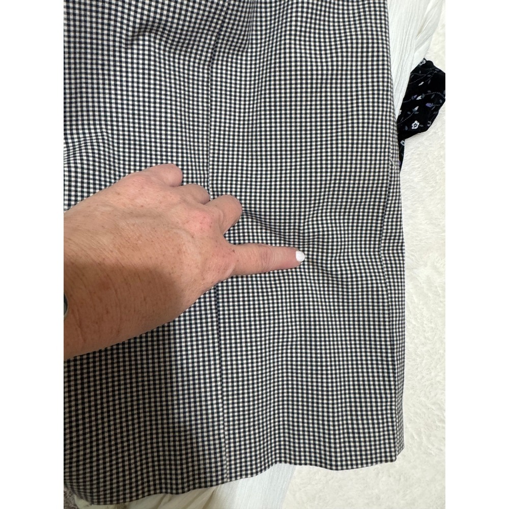 Ann Taylor LOFT Gingham Sheath Dress Womens 6 Black White Plaid Bow Retro‎ 90s - Picture 13 of 13